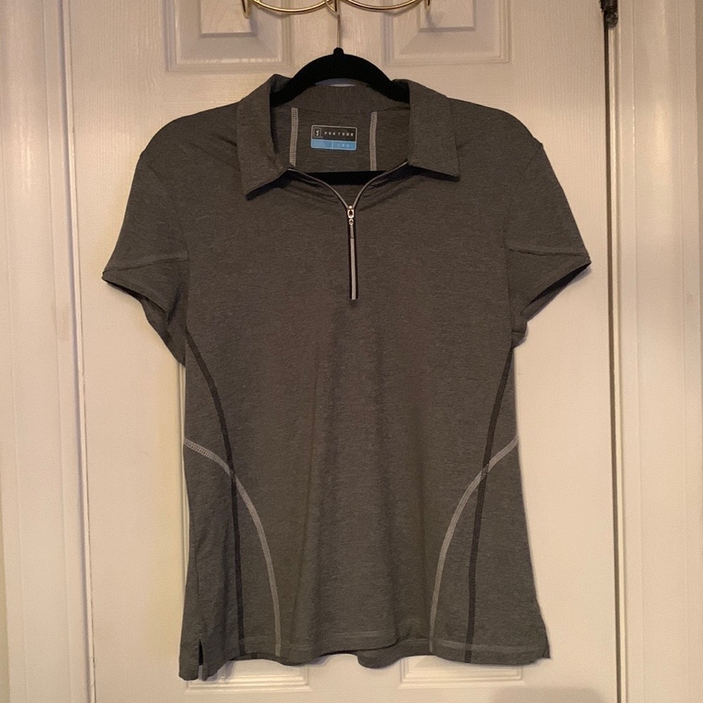 PGA TOUR Gray Athletic Shirt Size L #571